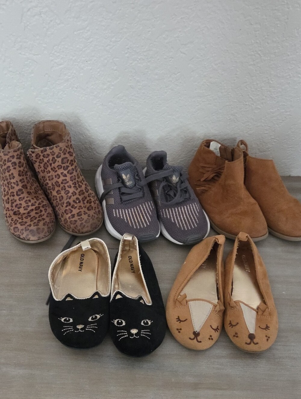 Adidas Swift, Old Navy Flats And Cat&Jack Booties for Kids LOT